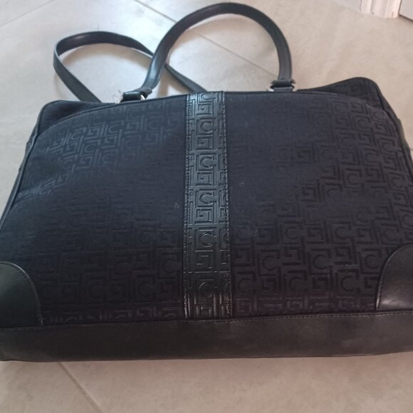 Liz Clairborne Soft Sided Leather Trimmed Business Bag Briefcase - Picture 5 of 8